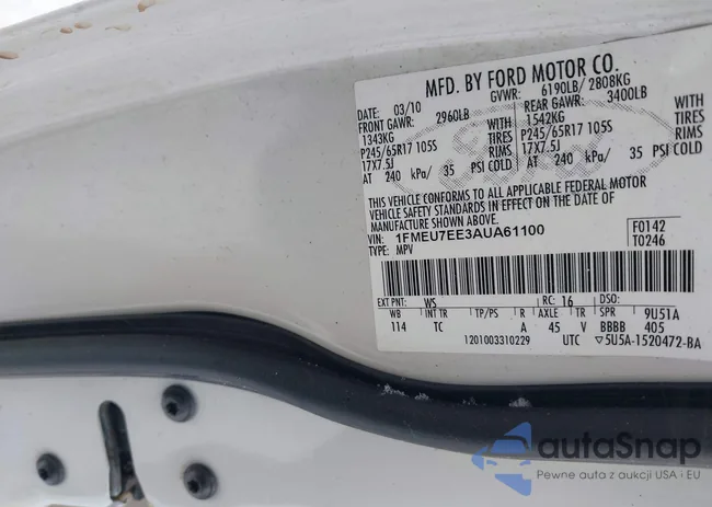 1FMEU7EE3AUA61100: 44352133