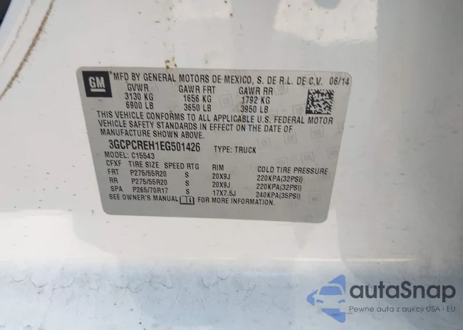 3GCPCREH1EG501426: 44352385