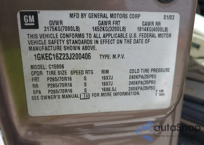 1GKEC16Z23J200406: 44352412