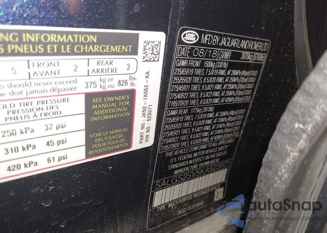 SALGS2SV5KA523971: 44352443