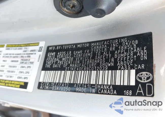 2T1KE40E89C012039: 44351592