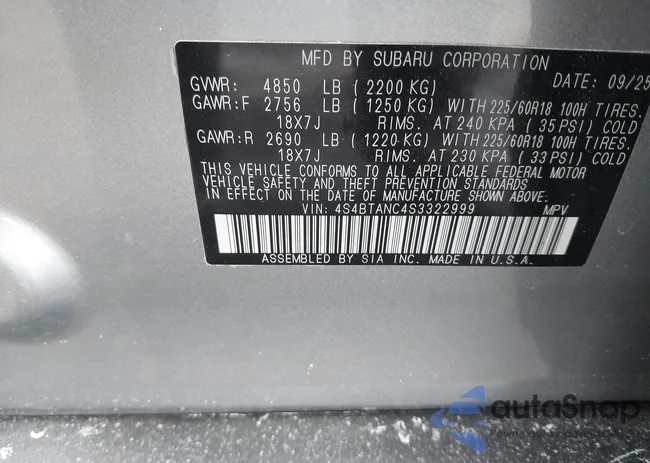 4S4BTANC4S3322999: 44351664