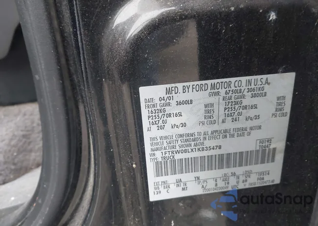 1FTRW08LX1KB35478: 44351754