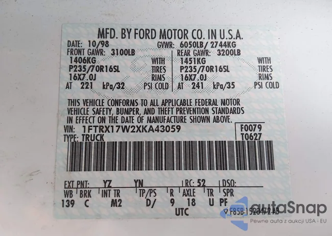 1FTRX17W2XKA43059: 44353082