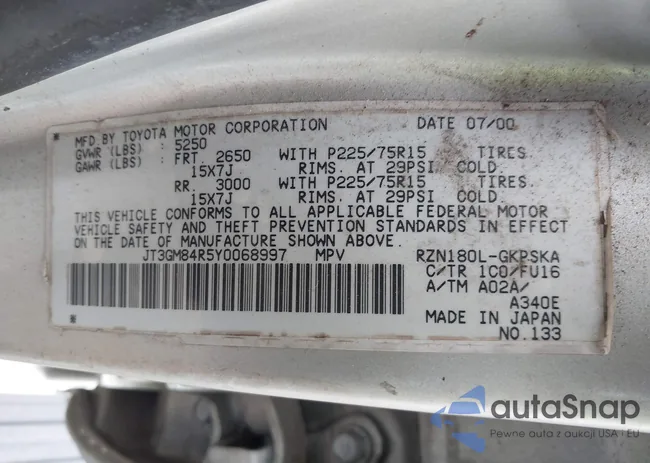 JT3GM84R5Y0068997: 44353239