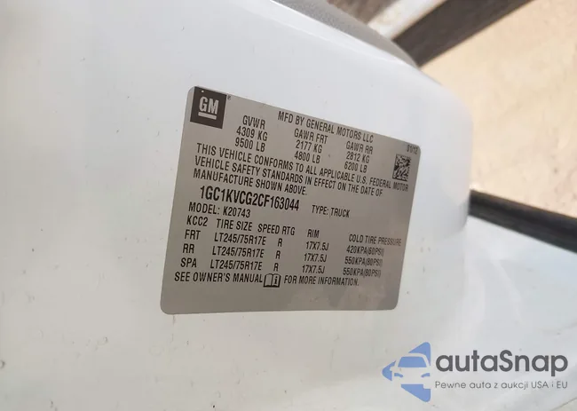 1GC1KVCG2CF163044: 44353351