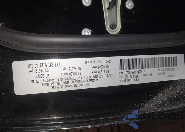 1C3CDFBBXFD407817: 44353471