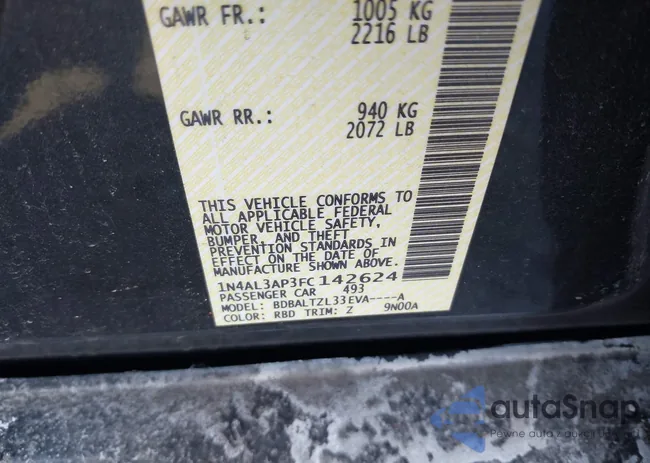 1N4AL3AP3FC142624: 44352659