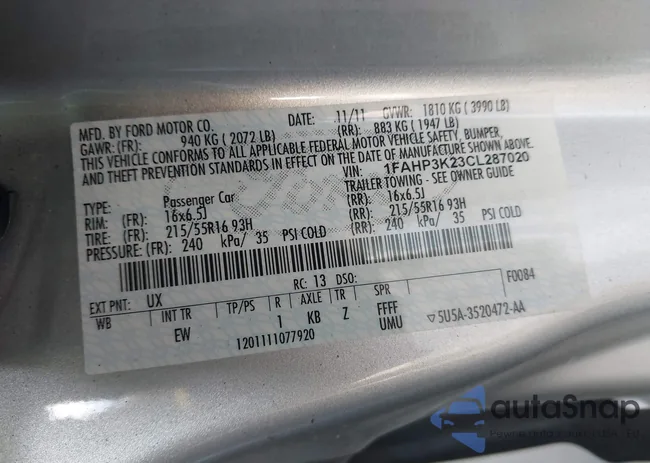 1FAHP3K23CL287020: 44352738