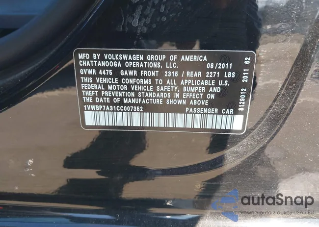 1VWBP7A31CC007352: 44353986