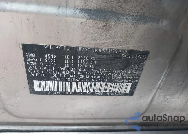 4S3BNAC64F3071516: 44353990