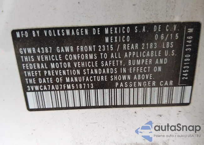 3VWCA7AU7FM518713: 44354029