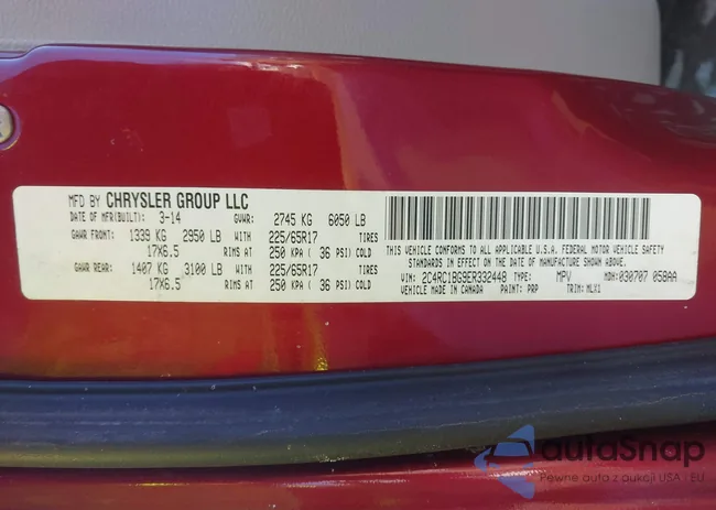 2C4RC1BG9ER332448: 44354256