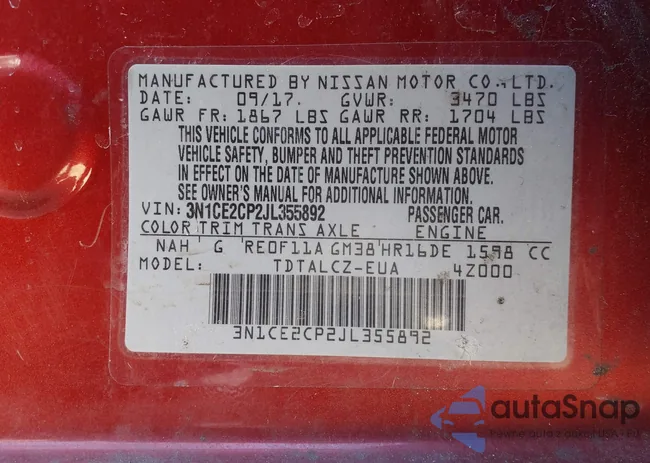 3N1CE2CP2JL355892: 44354274