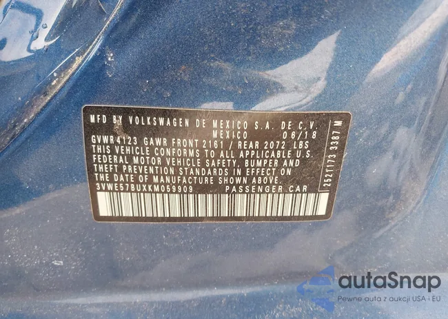 3VWE57BUXKM059909: 44354288