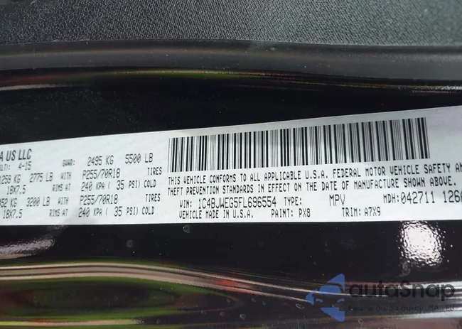 1C4BJWEG5FL696554: 44354291