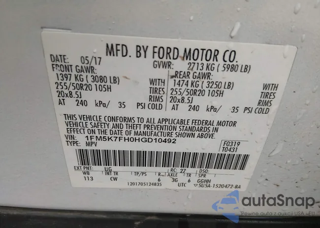 1FM5K7FH0HGD10492: 44354380