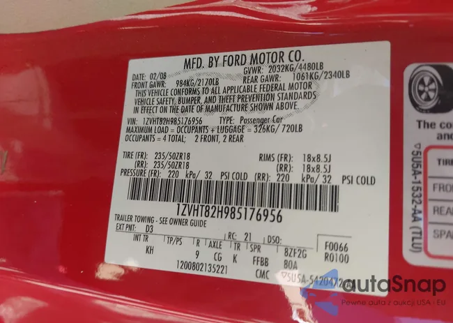 1ZVHT82H985176956: 44354422