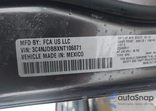 3C4NJDBBXNT106071: 44354506