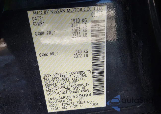 1N4AL3AP1DN559094: 44354514