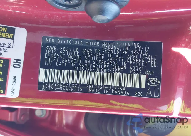 2T1BURHE3HC837585: 44353569