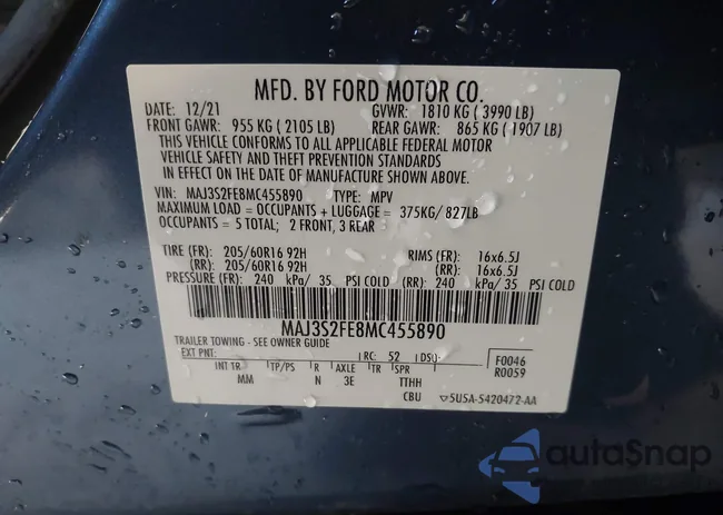 MAJ3S2FE8MC455890: 44353765