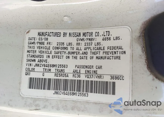 JNKCV64E68M125563: 44353844