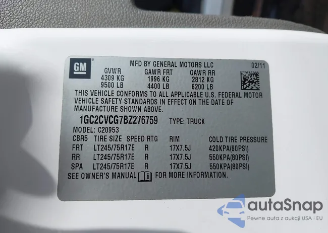 1GC2CVCG7BZ276759: 44353865