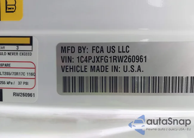 1C4PJXFG1RW260961: 44354966