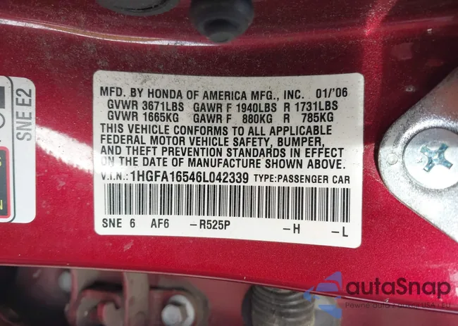 1HGFA16546L042339: 44355027