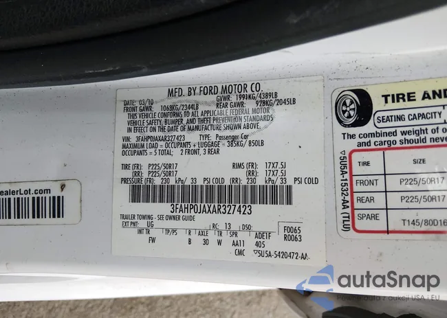 3FAHP0JAXAR327423: 44355053