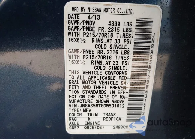 JN8AS5MT8DW531812: 44355098