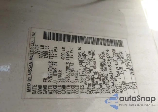 5N3AA08A17N806024: 44355341