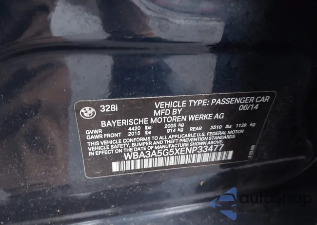 WBA3A5G5XENP33477: 44355352