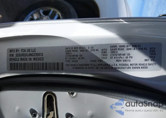 3C6UR5DL8NG235913: 44355359