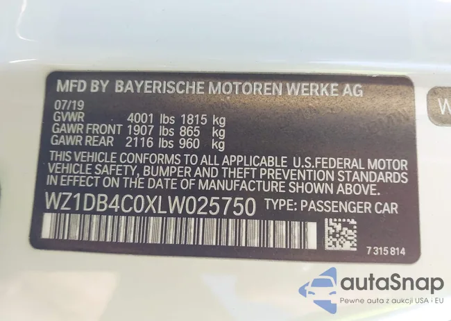 WZ1DB4C0XLW025750: 44355408