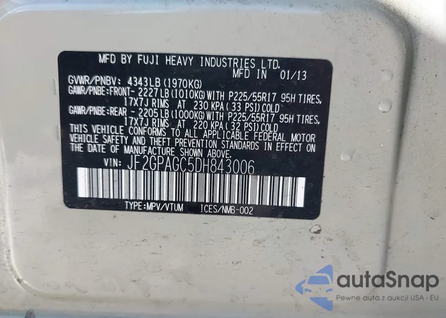 JF2GPAGC5DH843006: 44355467