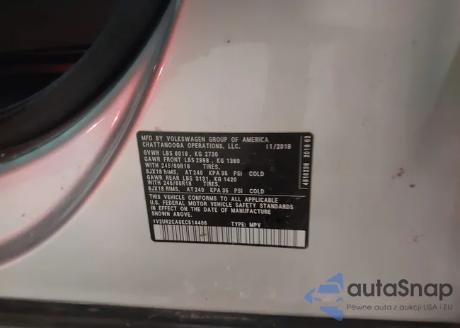 1V2UR2CA0KC514406: 44354567