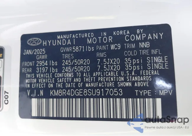 KM8R4DGE8SU917053: 44354571