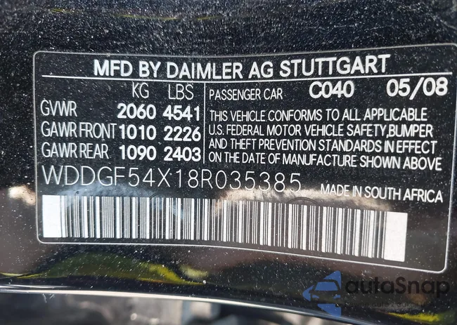 WDDGF54X18R035385: 44354642