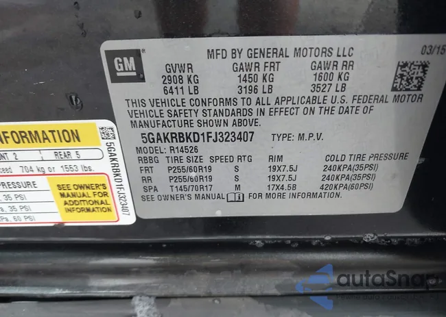 5GAKRBKD1FJ323407: 44354715