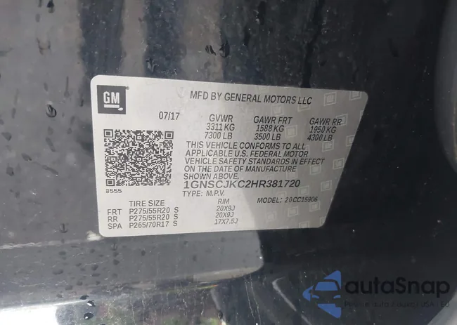 1GNSCJKC2HR381720: 44354761