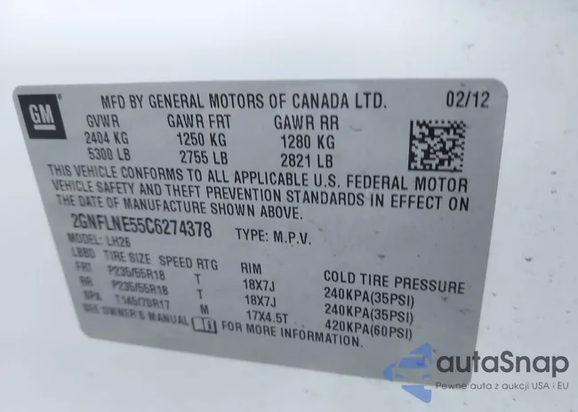 2GNFLNE55C6274378: 44354838