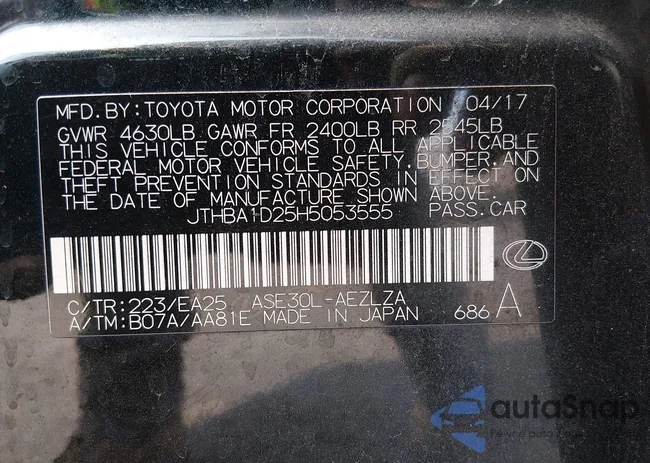 JTHBA1D25H5053555: 44354876