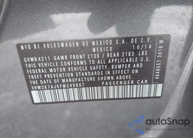 3VW2K7AJ5FM249867: 44356006