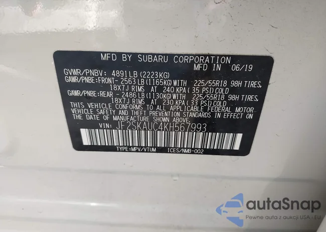 JF2SKAUC4KH567993: 44356156