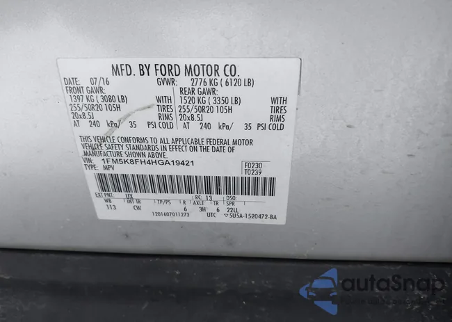 1FM5K8FH4HGA19421: 44356169