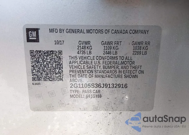 2G1105S36J9132916: 44356225