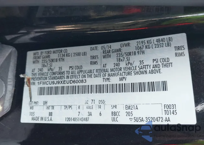 1FMCU9J9XEUD60083: 44356314