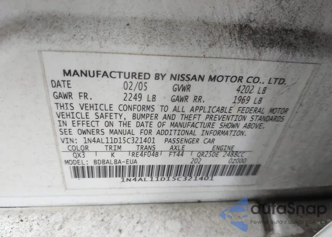 1N4AL11D15C321401: 44356333